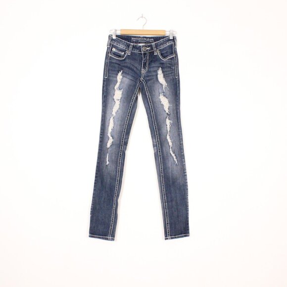 *Bootlegger Paradise Ripped Skinny Jeans - Picture 1 of 5